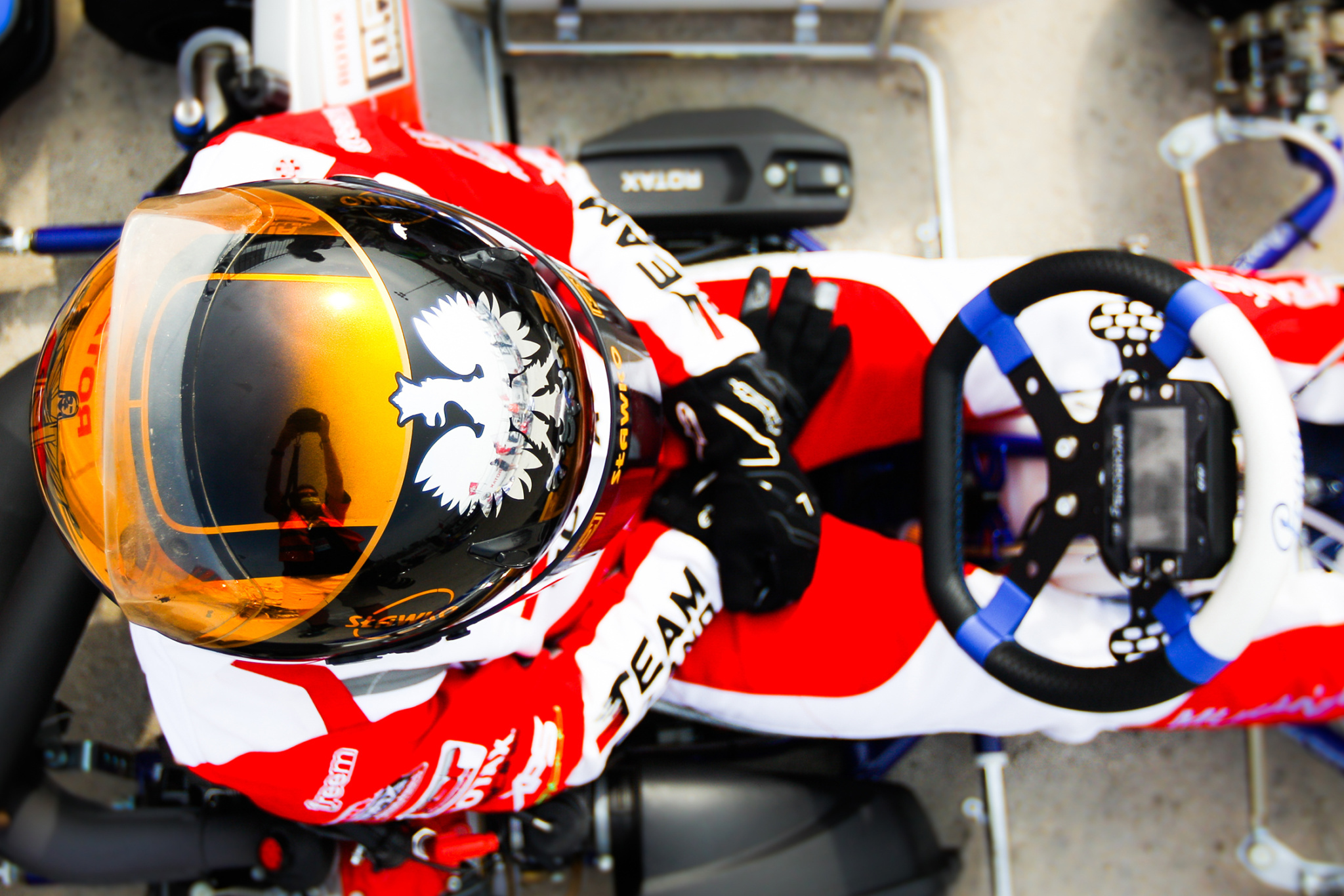 Driver Team Poland waiting in kart